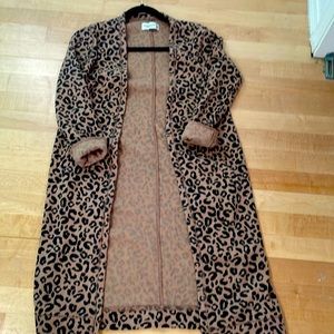 A&F open front long cardigan sweater sz S